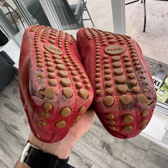Gucci Moccasins Size 11 Red - Picture 4 of 9